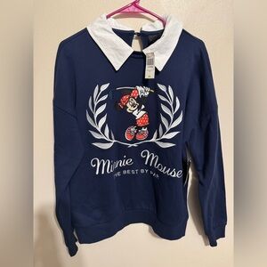 NWT- Disney Minnie Mouse Golf Collared Woman’s Crewneck- Boxlunch Exclusive